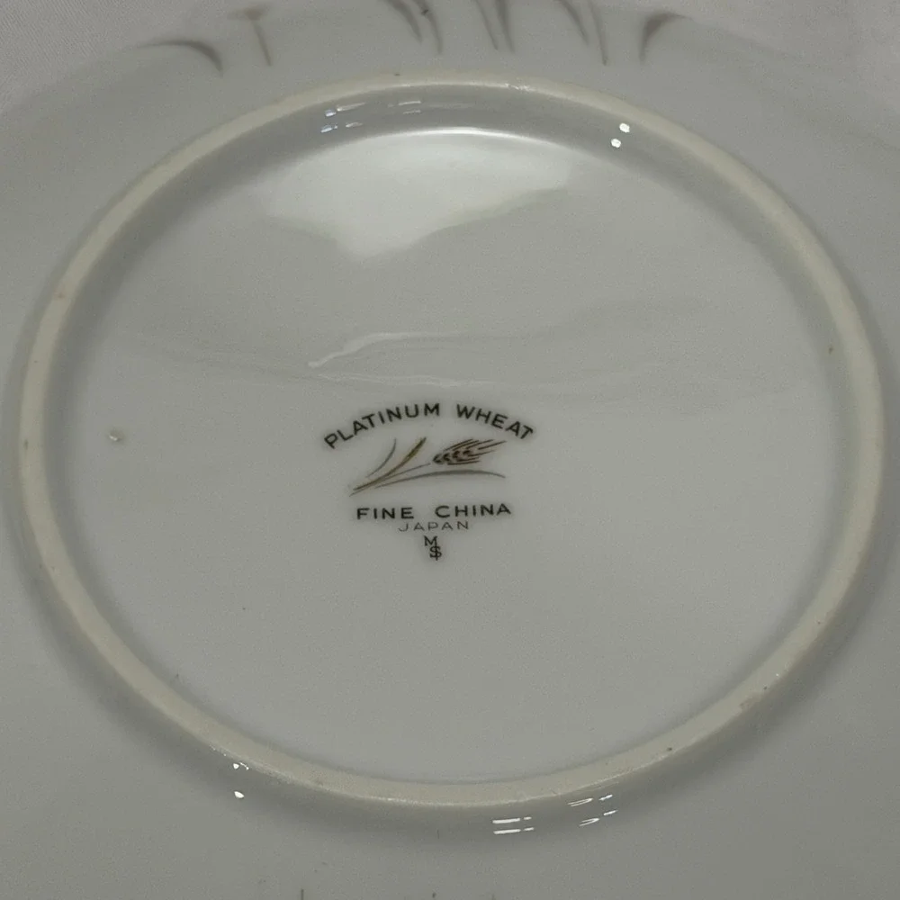 Vintage Platinum‎ Wheat Covered Casserole Dish Fine China Japan MCM Cottagecore